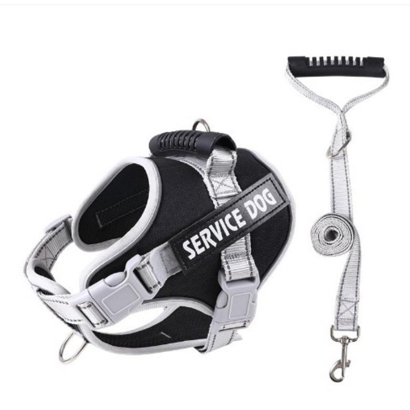 Neuer großer hundespezifischer Brust- und Rückenriemen, Nachtreflektierend und atmungsaktiv, Explosionssicher, Stoßfest und Ausbruchsichere Leine