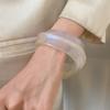 Minority Design Resin Bangle Bohemian Colorful Hand Ring Simple Irregular Wide Bracelet  Girls