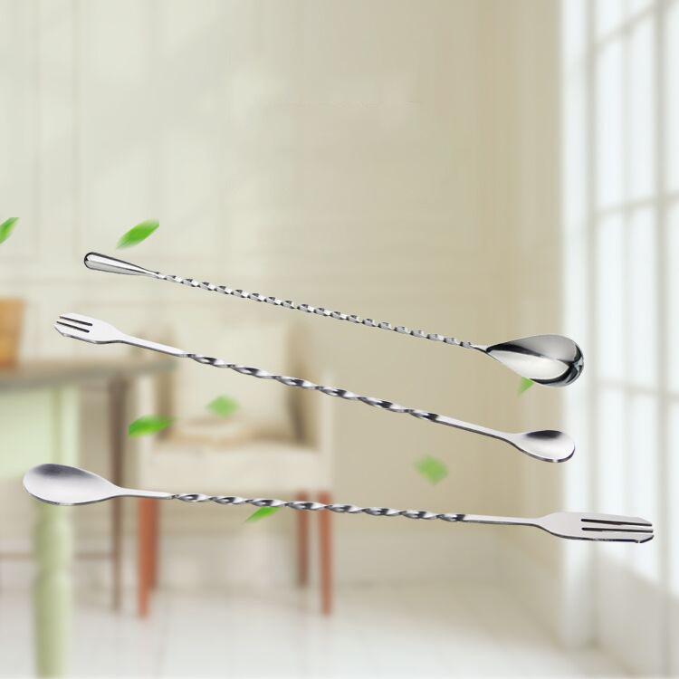 304 Stainless Steel Spoon Spoon Cocktail Bar Spoon Bar Bartender Spoon Milk Tea Stirring Spoon Double Head Bar Spoon Bar Spoon