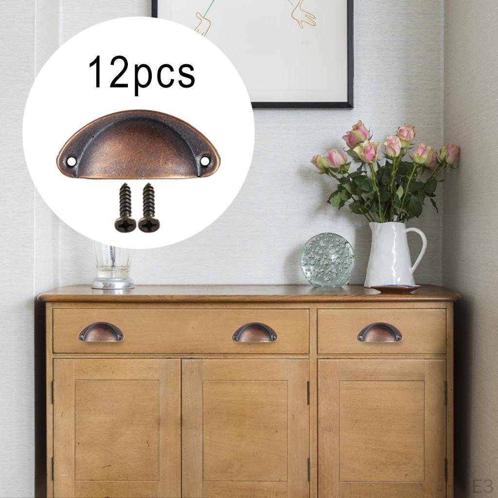 12 Flat Drawer Pulls for Cabinets, Cups, Kitchen Hardware, Cabinet Handles,