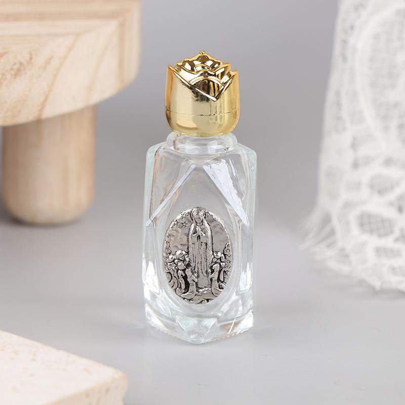 1 Stück tragbare katholische Weihwasserflasche Goldene christliche Jungfrau Skulptur Flasche Weihwasserflasche zur Aufbewahrung von Weihwasser