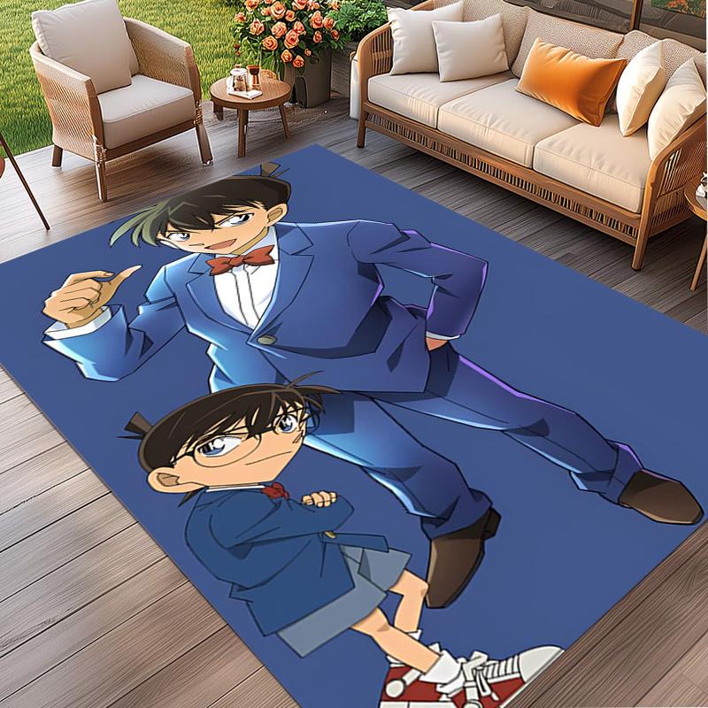 Detective Conan Print Rug, Washable Floor Carpet, For Entryway Dorm Laundry Room Office Study, Home Decor Birthday Christmas Gift