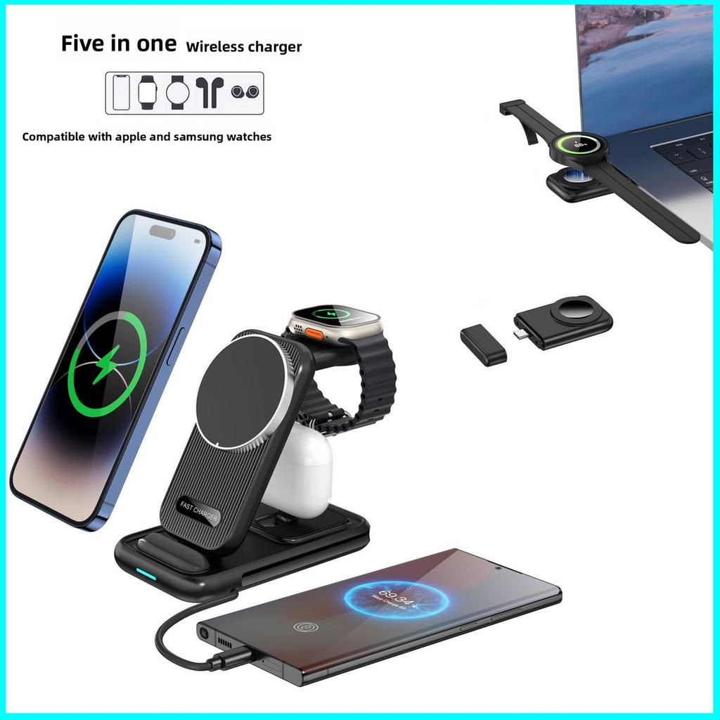 Five In One Wireless Charging Stand For Phones And Watches