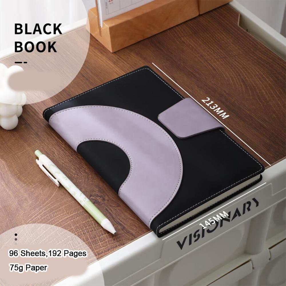 A5 buckle business notepad, work meeting record book, student subject notebook, thickened diary, excerpt book, lined inner pages