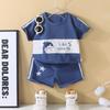 Conjunto de camiseta y pantalones cortos para niños, cómodo, hipoalergénico y transpirable, adecuado para deportes y uso diario