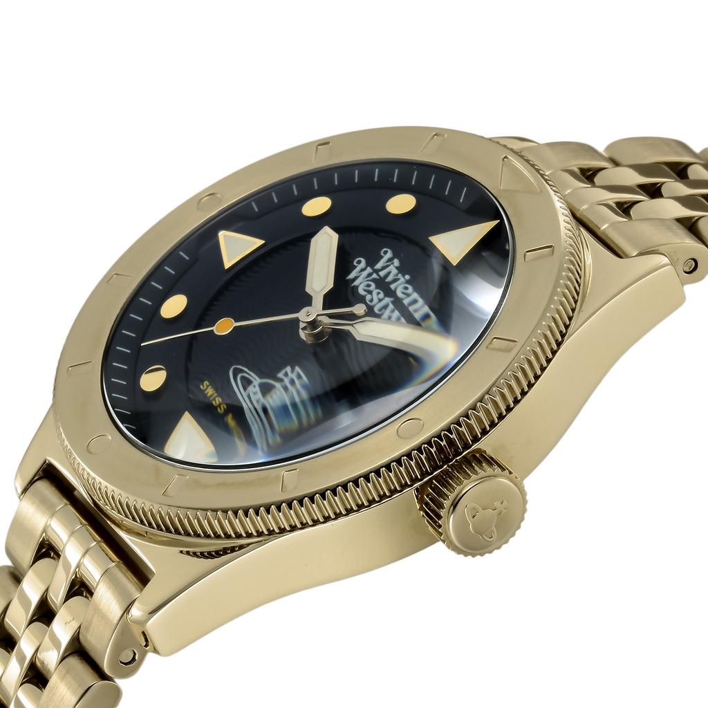 Vivienne Westwood Watch VV160NVGD Men's Navy Blue Dial Stainless Steel Case, Daily Life Waterproof Style