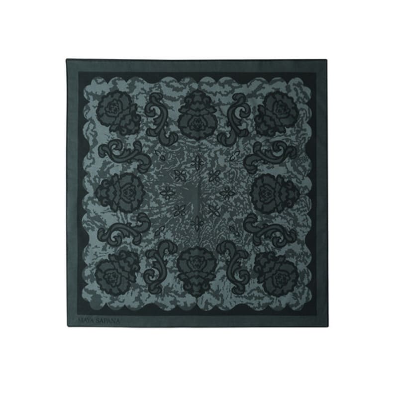 MAYA SAPANA Cotton Mini Scarf (Dark Grey)
