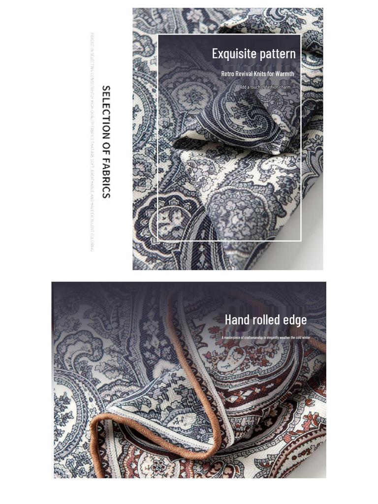 Autumn Elegant Double-Sided Wool Scarf & Shawl for Ladies