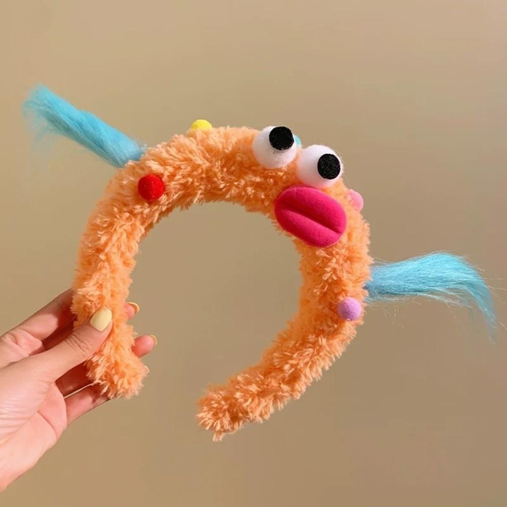 Colorful and Vibrant Big Eyes Plush Headband Hair Accessories Girls Cartoon Hairband  Women
