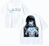 T-shirt Ado Anime Lover Harajuku Cotone Nuovo Modello High Street Moda Retro Oversize Unisex Coppie morbida alta qualità Coppie