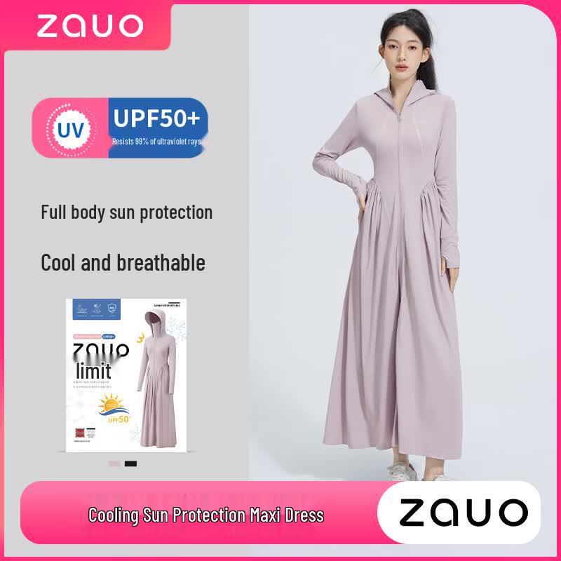 

Zauo Women s Cooling Full-Body Sun Protection Dress L
