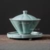 Cracked Glaze Antique Ceramics Gaiwan Home Teacup Travel Tea Bowl Chinese Teaware Accessories Drinkware Personal Cup 130ml