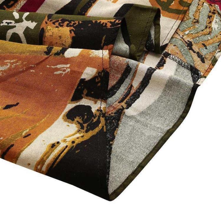 Bohemian Women Dress Long Loose Waist Print Pocket O Neck Spring Summer National Style Sizes S To 5XL