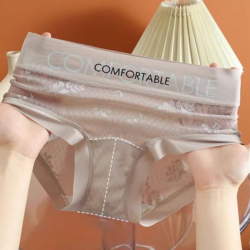 Women's Lace Panties Sexy Undrwear Seamless Comfortable Underpants Middle Waist Panty Fashion Ladies Underpanties
