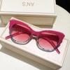 Cat Eye Vintage Sunglasses Women Brand Designer Fashion Gradient Sun Glasses Female Irregular Candy Colors Oculos De Sol
