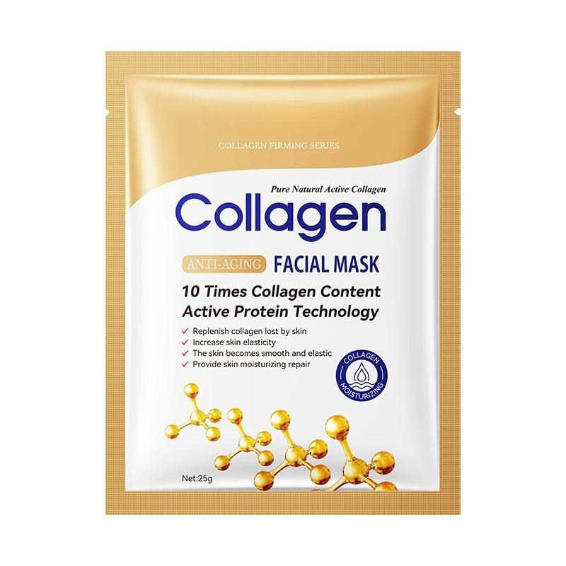 Collagen Face Mask Set with 10x Collagen Content and Active Protein Technology - Deep Moisturizing, Firming, and Anti-Aging Benefits