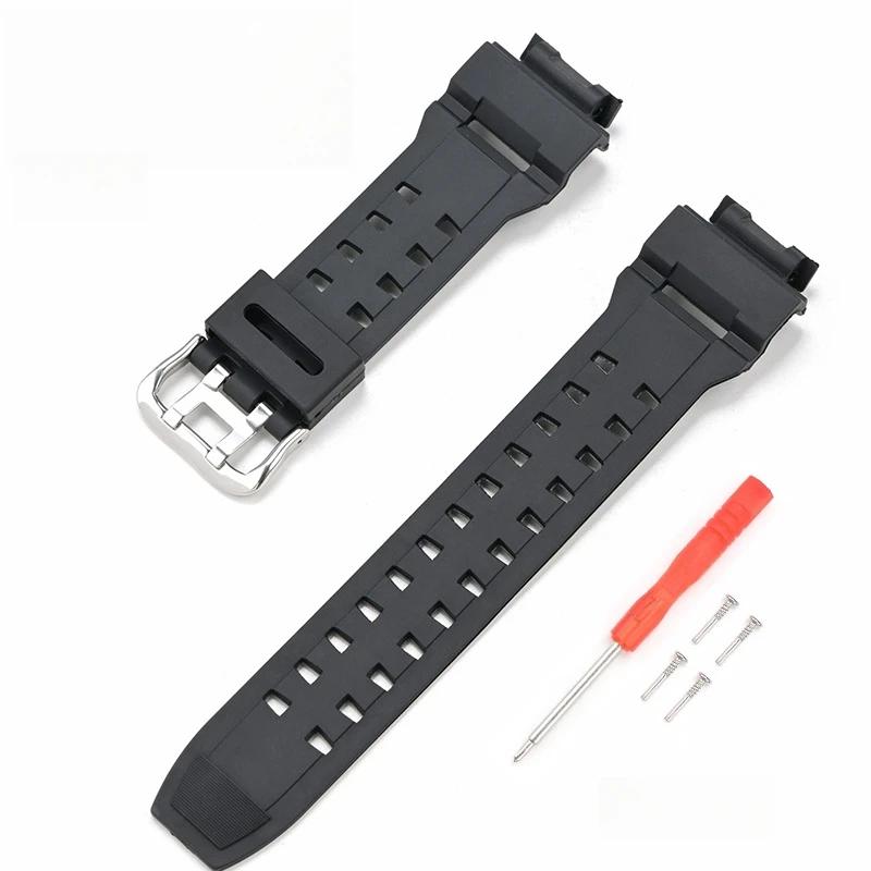 

Waterproof Resin Watch Strap For Casio G-SHOCK G9200 GW9200 GW9101 GW9102 GW9110 GW9125 Men Women Silicone Watch Band чорний