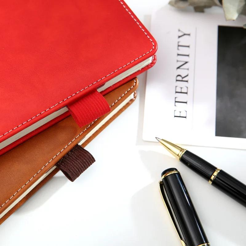 10pcs Self-adhesive Pen Holder 6 Color Pen Clip Protective Case PU Leather Notebook Elastic Loop Cover for Diary Planner Clip