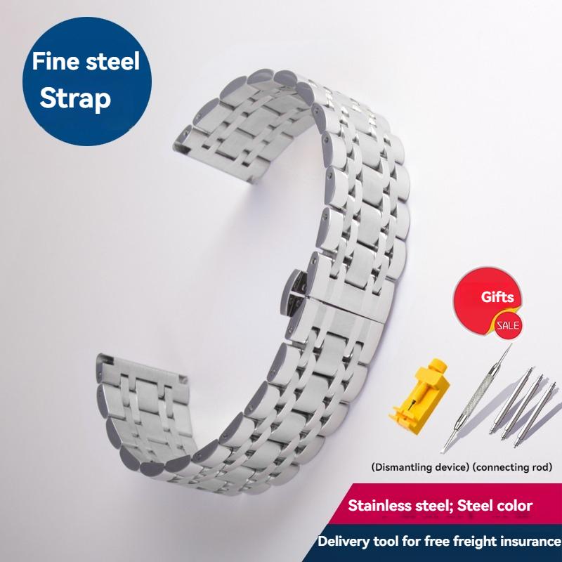 

Для Armani AR1945 AR1946 AR1863 AR1648 AR2447 Металлический ремешок Мужской простой браслет для часов из нержавеющей стали 22 мм 22mm-width серебряный