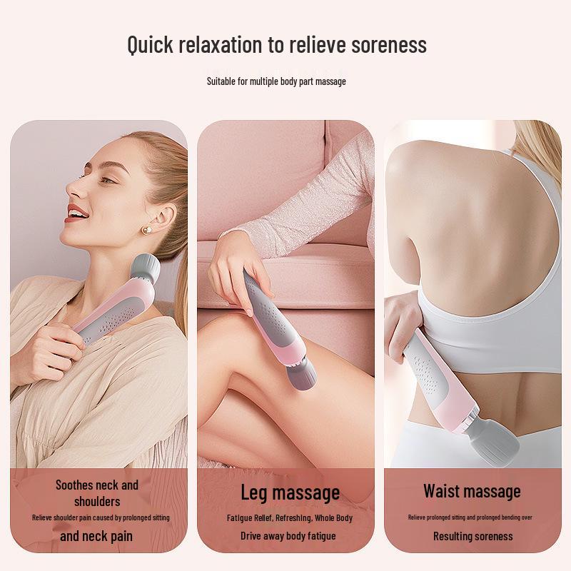 Rechargeable Waterproof Handheld Vibration Massager for Shoulder and Neck Physiotherapy