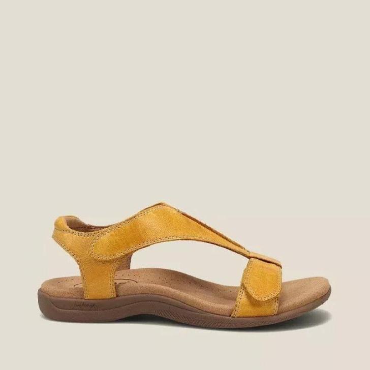 Women's Fashion Summer Sandals PU Leather Casual Sandals Non-Slip Outdoor Beach Shoes