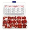 225PCS High-temperature Resistant Silicone O-Ring Set Oil-Resistant Rubber O-Ring Seal  Pipelines