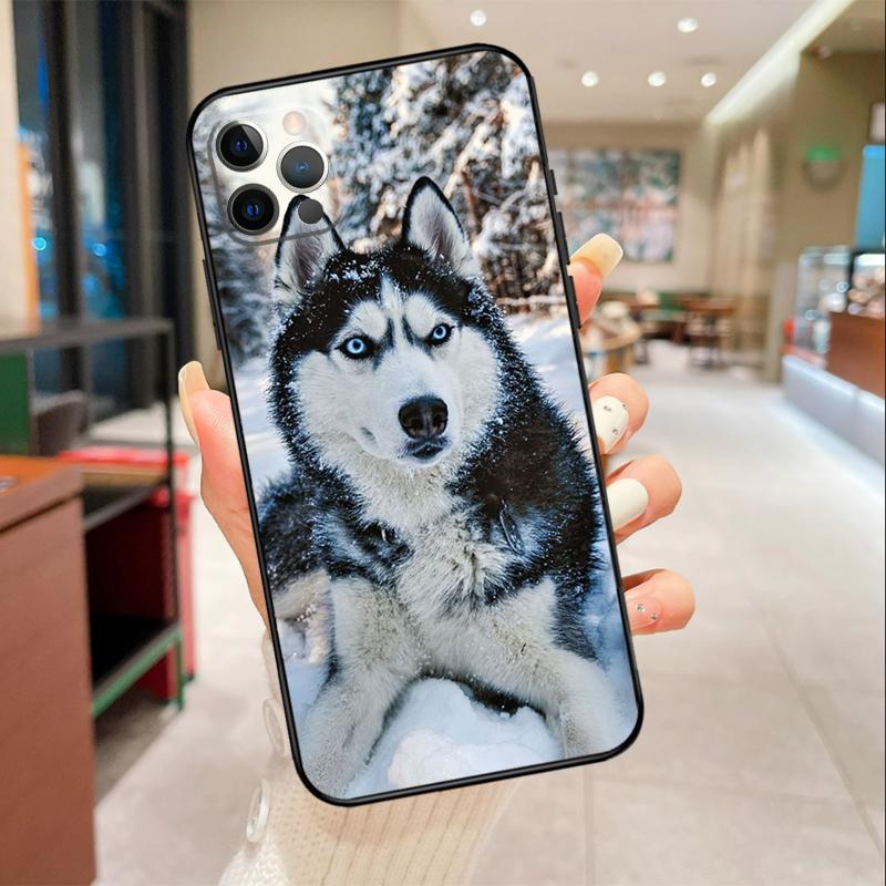 Animal Wolf Dog Husky Phone Case For iPhone 17 16 15 14 13 11 12 Pro Max mini 16 Plus 16e 17 Air Protective Cover