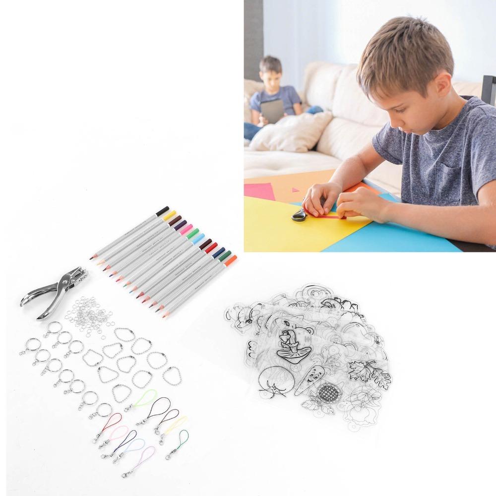 

157pcs Manual Shrinky Dink Sheets DIY Color Shrink Plastic Sheet Shrinky Dink Paper Craft Making