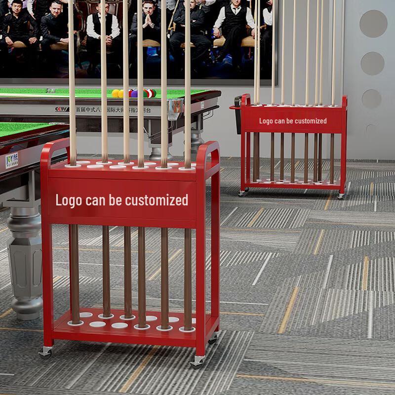 14-Hole Metal Floor-Standing Billiard Cue Rack