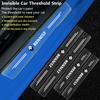 4 Stück Auto Schwellerschutz Transparent Dekoratives Abzeichen Aufkleber DUSTER Megane 2 3 Clio 4 Captur Kadjar Fluence