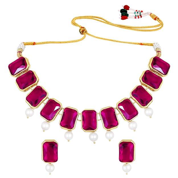 Traditional Crystal Necklace & Jewellery Set Gift for Women