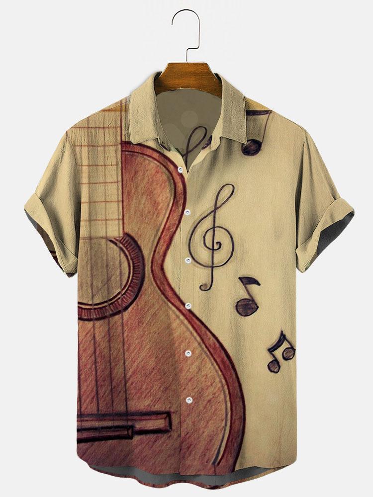Summer Large Size Men's Casual Fashion 3D Digital Printing Short Sleeve Shirt Men's