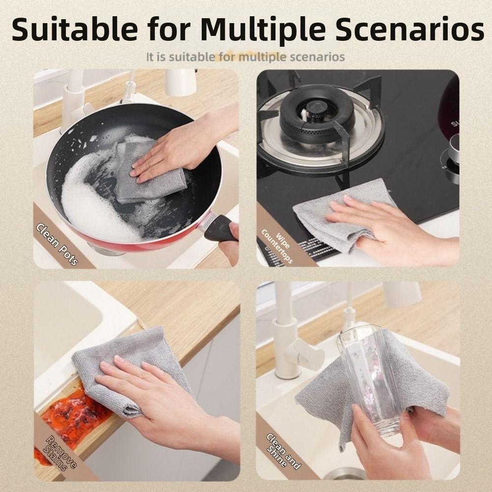 Microfiber Roll Kitchen Dishcloth Absorbent Kitchen Cleaning Cloth Cleaning Towel  for Home Kitchen