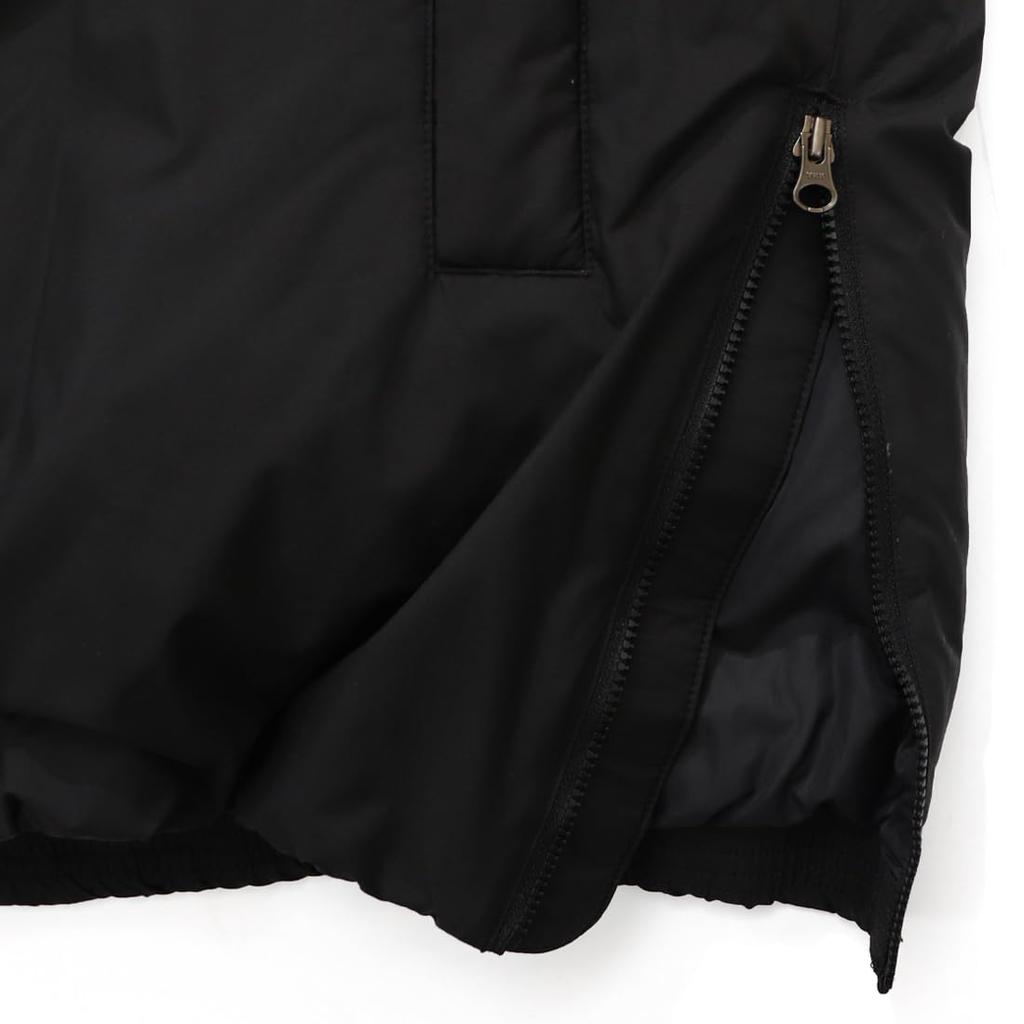 NANGA STAND COLLAR DOWN JACKET W (WOMEN) Stand Collar Down Jacket, Women's Outerwear, Nylon, Outdoor (JP, Alphabet, L, Black)