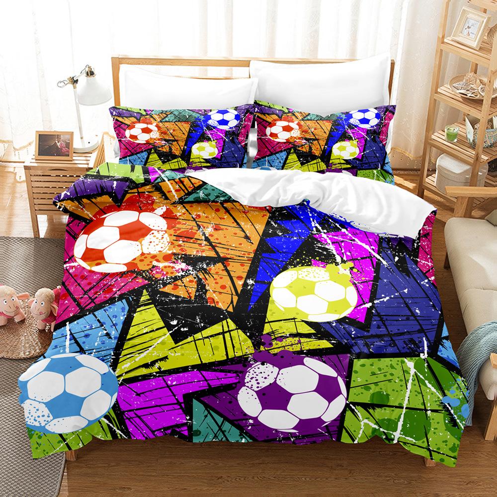 3D Digital Printing Football Series Three-Piece Bedding Quilt Set Two-Piece Set