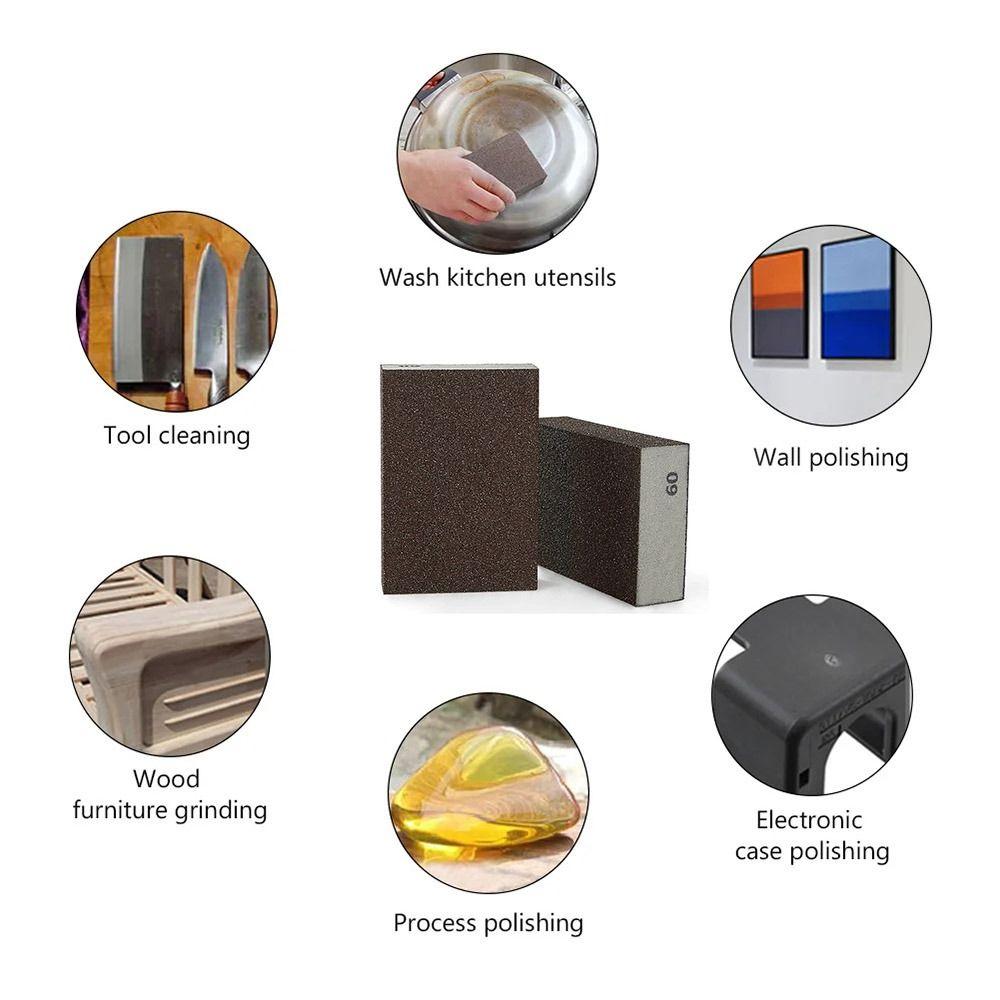 Derusting Sandpaper Model Abrasive Pad Polished Sand Brick Soft Sanding Sponge Blocks  Wall