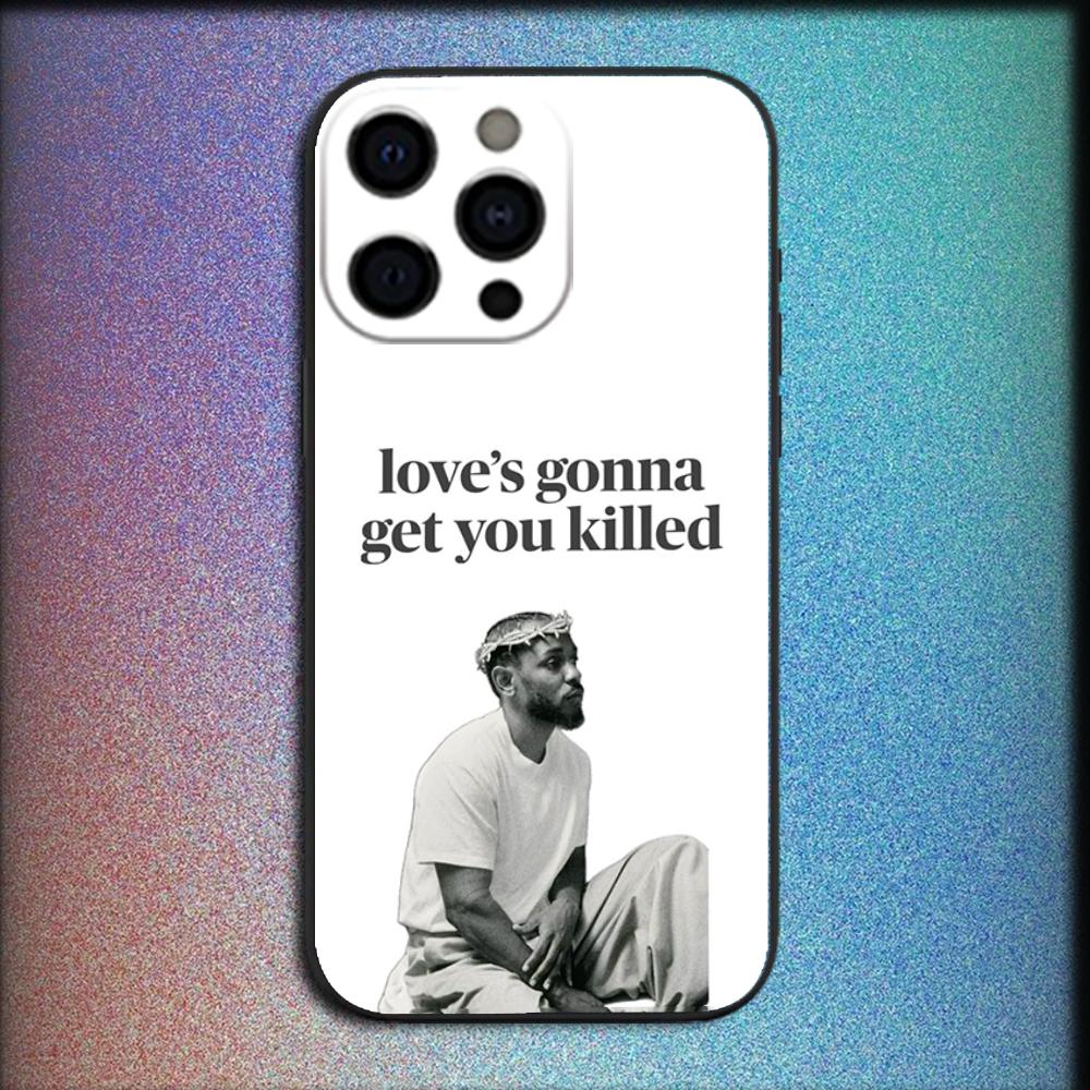 

Rapper K-Kendrick Lamar Phone Case For iPhone 16,15,14,13,12,11,Pro,X,XS,Max,XR,Plus,Mini Soft Black Cover iPhone15