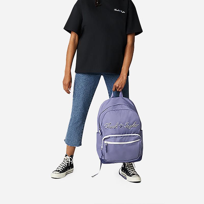 New Converse Polyester Backpack Regular Unisex Purple 10023805-A02