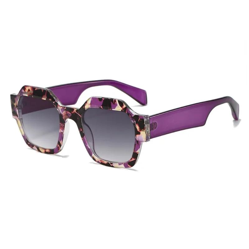 New Vintage Big Square Sunglasses Women Men Fashion Retro Thick Edge Frame Luxury Male Sun Glasses Shades Uv400 Eyeglasses