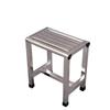 Non-slip Stainless Steel Shower Stool for Elderly - Square, Four-legged Design