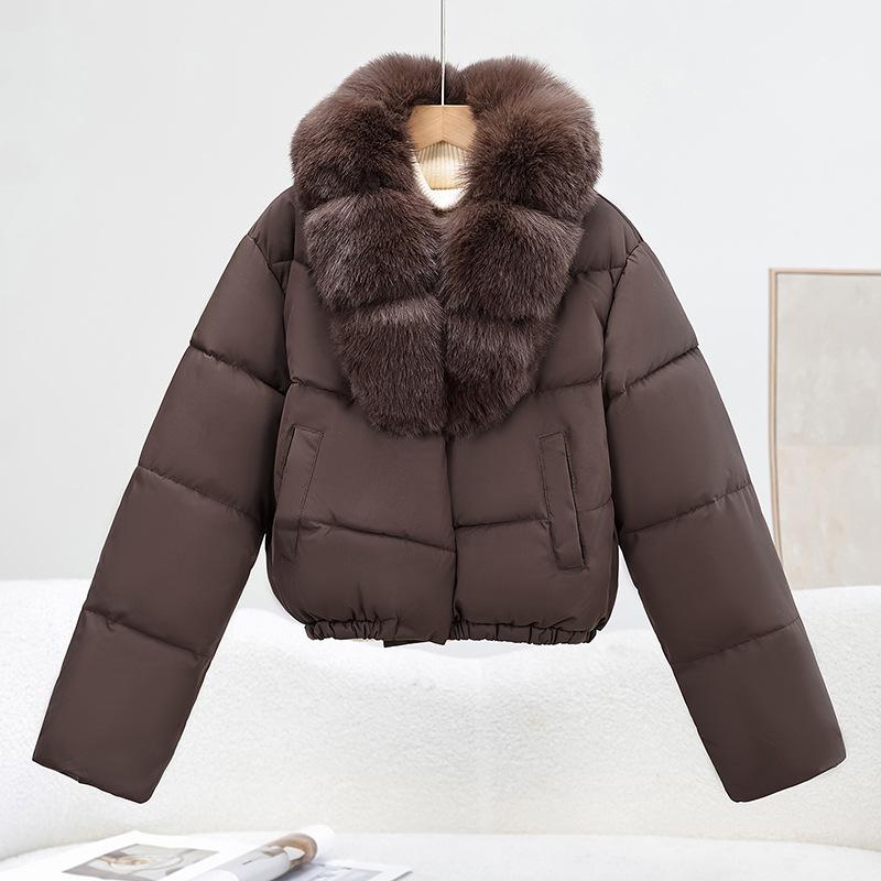 TIFICY Women's Fashion Casual Fall Winter Solid Color Print Long Sleeve Jackets & Coats Down Coats