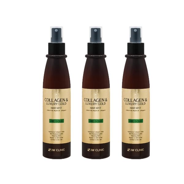 3w Clinic קולגן וזהב יוקרתי טיפול כולל (שמפו, ג'ל רחצה לגוף, קרם גוף, סרום לשיער, ספריי לשיער, אמפולה לשיער) (20 אפשרויות)