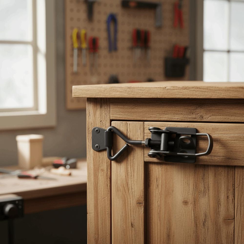 Handle Lock Metal Toggle Clamp Cabinet Box Hasp Clamps Adjustable Pull Clamp  Furniture