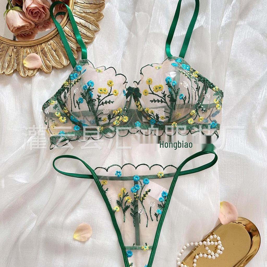 2024 Sexy & Comfy Embroidered Floral Mesh Lingerie - Sweet Style