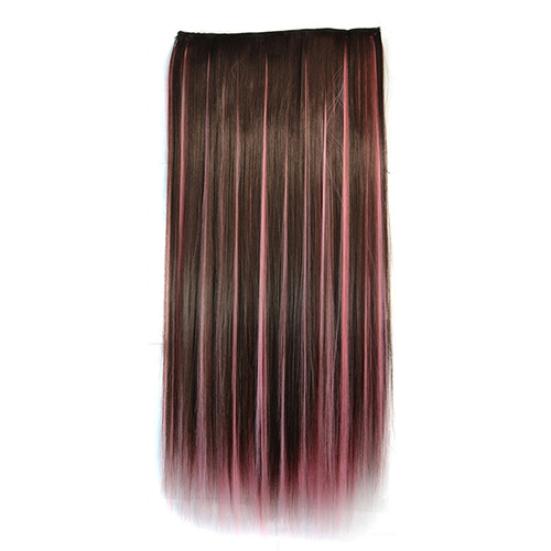 

Заколка смешанного цвета в прямых длинных волосах для наращивания косплей вечерние женские шиньон светло-розовый