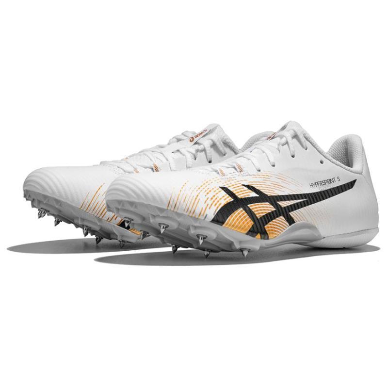 ASICS Hyper Sprint 8 Abrasion Resistant Breathable Low top Running Shoes Unisex White Black Sneakers 1093A200-101