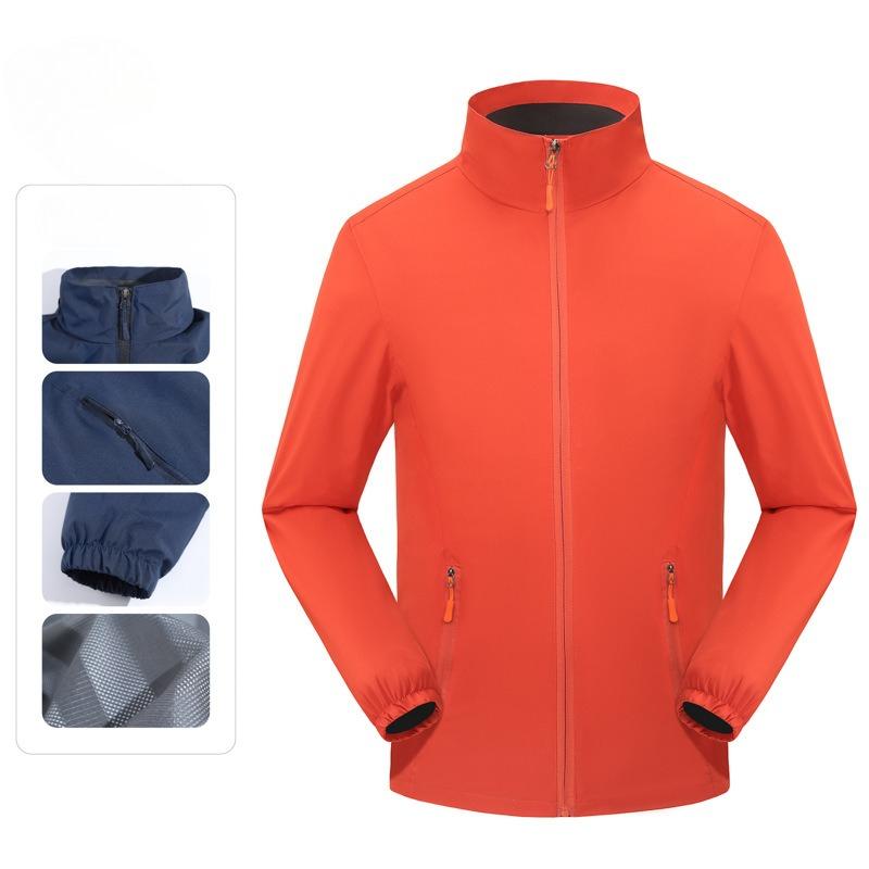 Stand-collar Single-layer Jacket for Men and Women New Autumn and Winter Windbreaker Jacket Work Clothes Outdoor Jacket Sports and Leisure