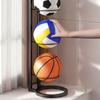White Ball Storage Basket Carbon Steel Football Display Rack  Indoor