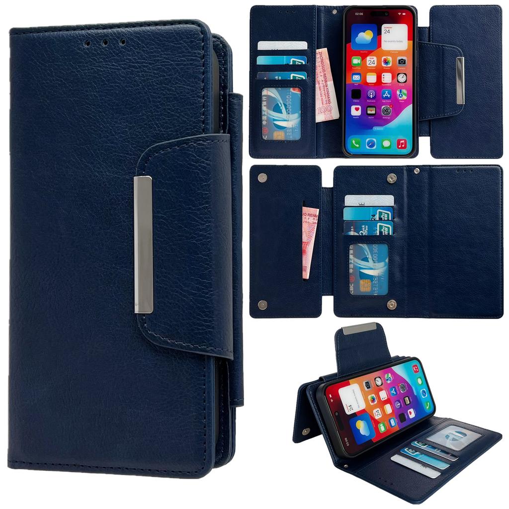 For iPhone 16 Pro Case Detachable 2-in-1 Magnetic Closure PU Leather Wallet Phone Case