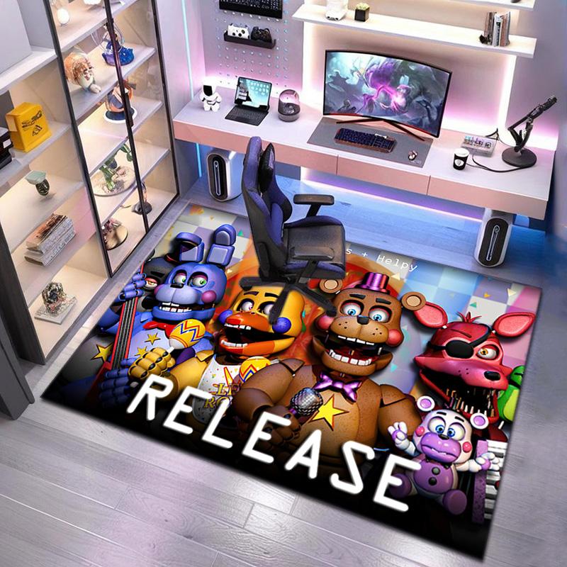 

Horror movie Five Nights at Freddy s Carpet Rug for Living Room Bedroom Home Sofa Decoration,Kids play Non-slip Floor Mat 40x60cm( 15x23in )